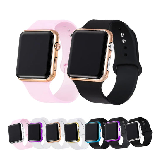 2023 New Sport Casual Watches Men Women Led Silicone Watch Pink Lovely Digital Children Sports Wristwatch Clock Bayan Kol Saati
